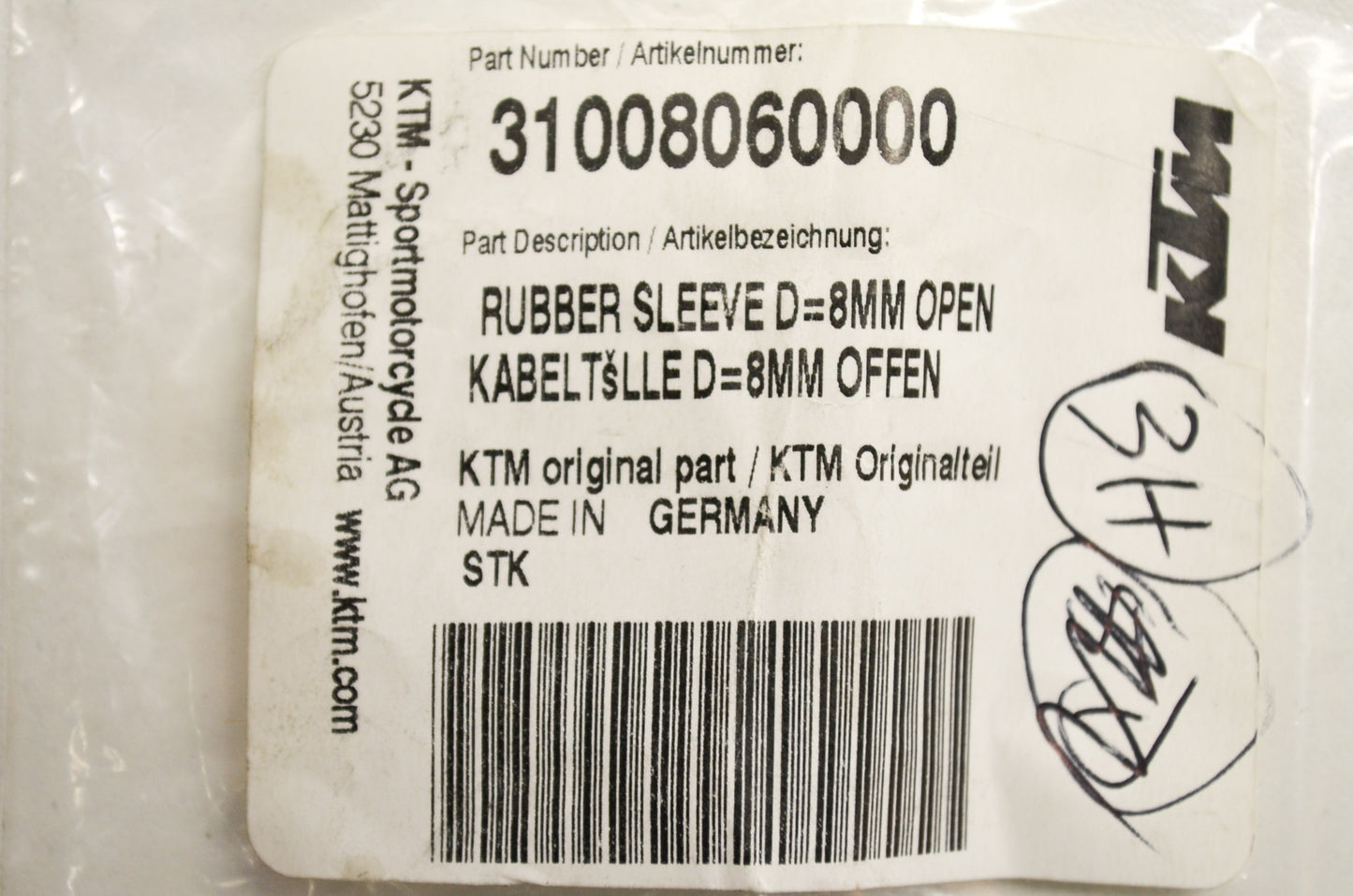 Rubber Sleeves EGS EXC Super-Comp Duke RXC LC4 LC2 Qty 4 NOS