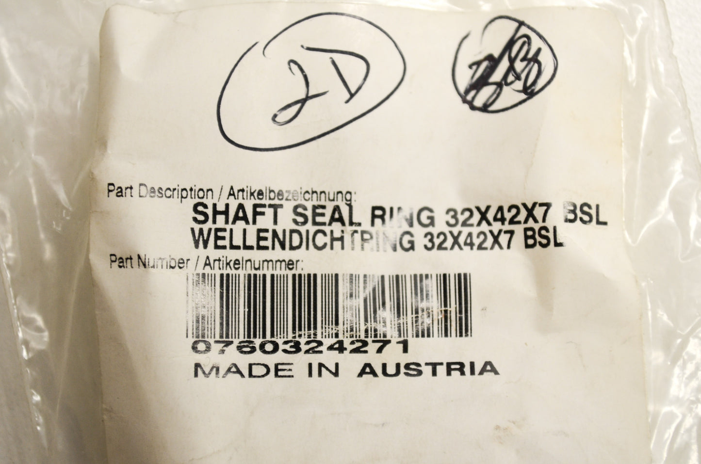 OEM KTM 760324271 Shaft Seal Ring 32x42x7 BSL NOS