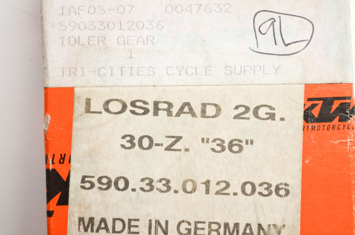 OEM KTM 59033012036 30T Idling Gear EXC SX SXS MXC XC NOS