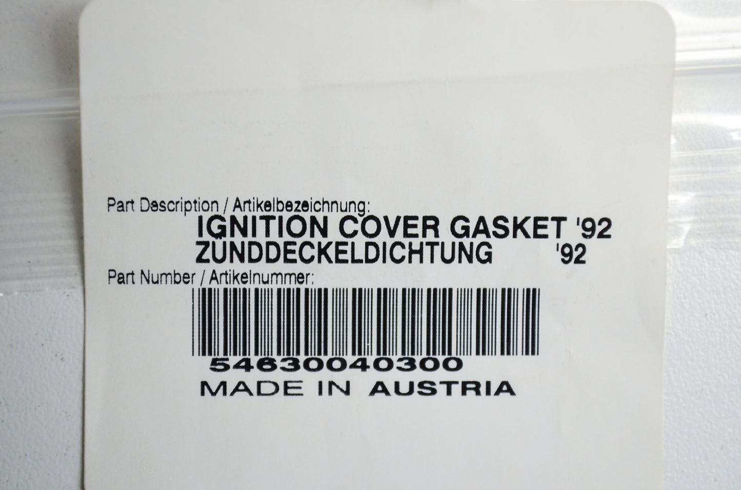 Ignition Cover Gasket NOS