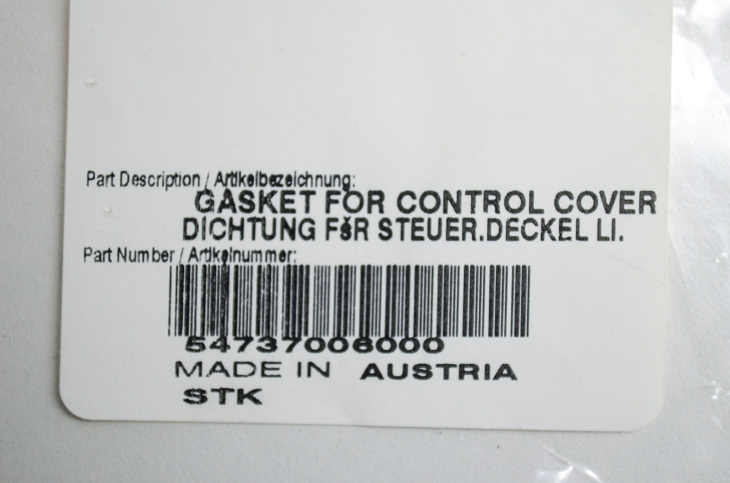 OEM KTM 54737006000 Left Control Cover Gasket NOS