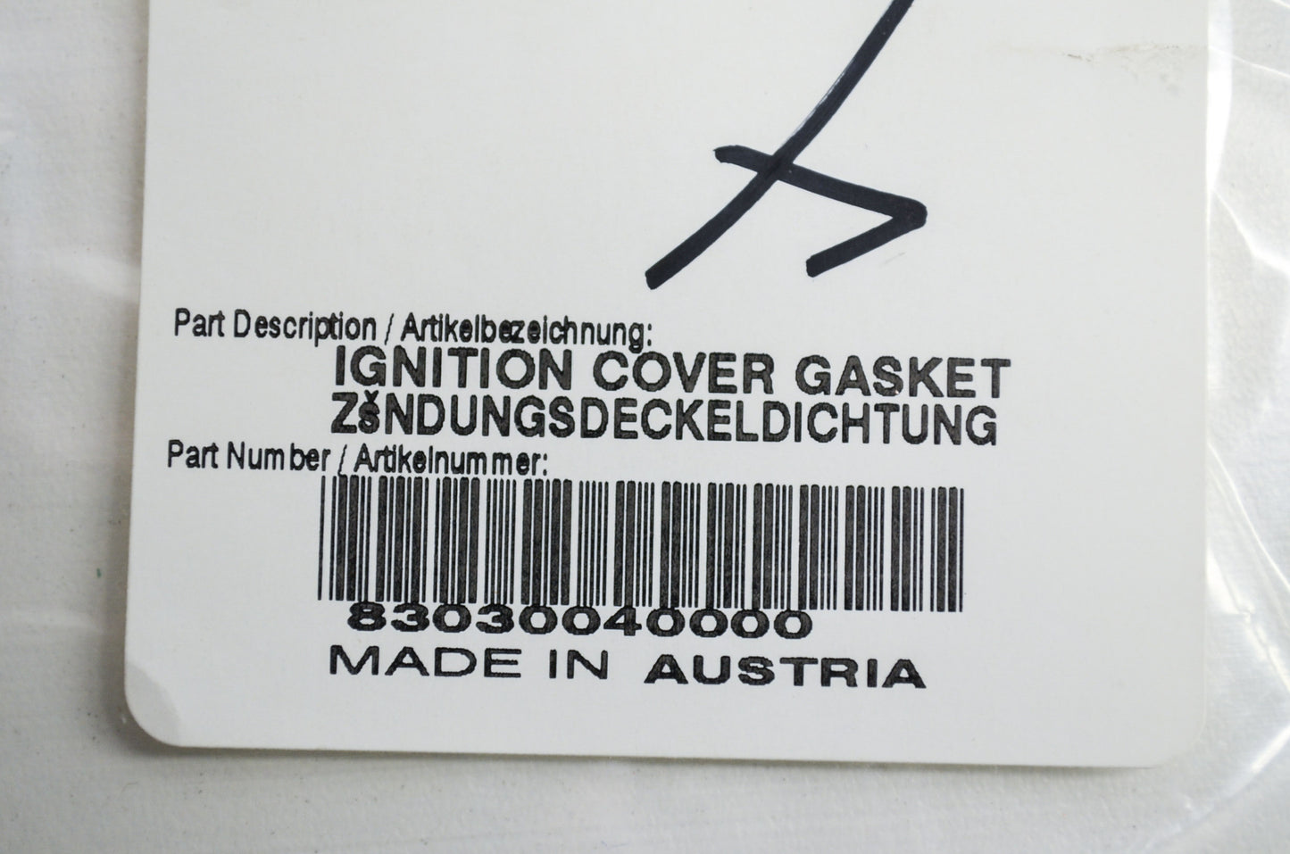 Ignition Cover Gasket NOS