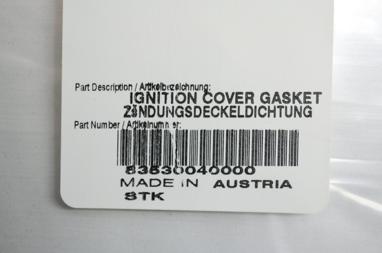 Ignition Cover Gasket NOS