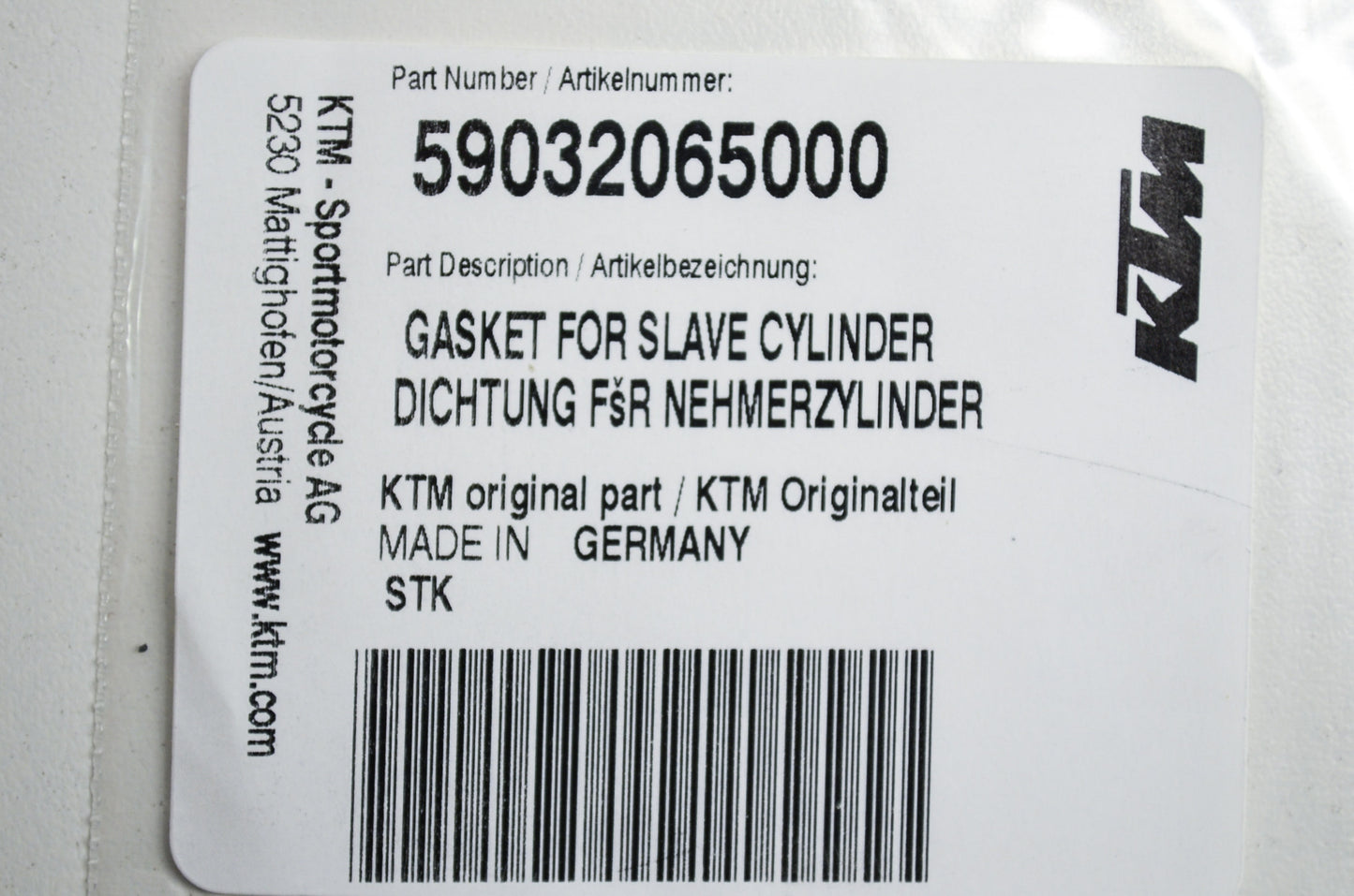 OEM KTM 59032065000 Slave Cylinder Gasket Qty 2 NOS