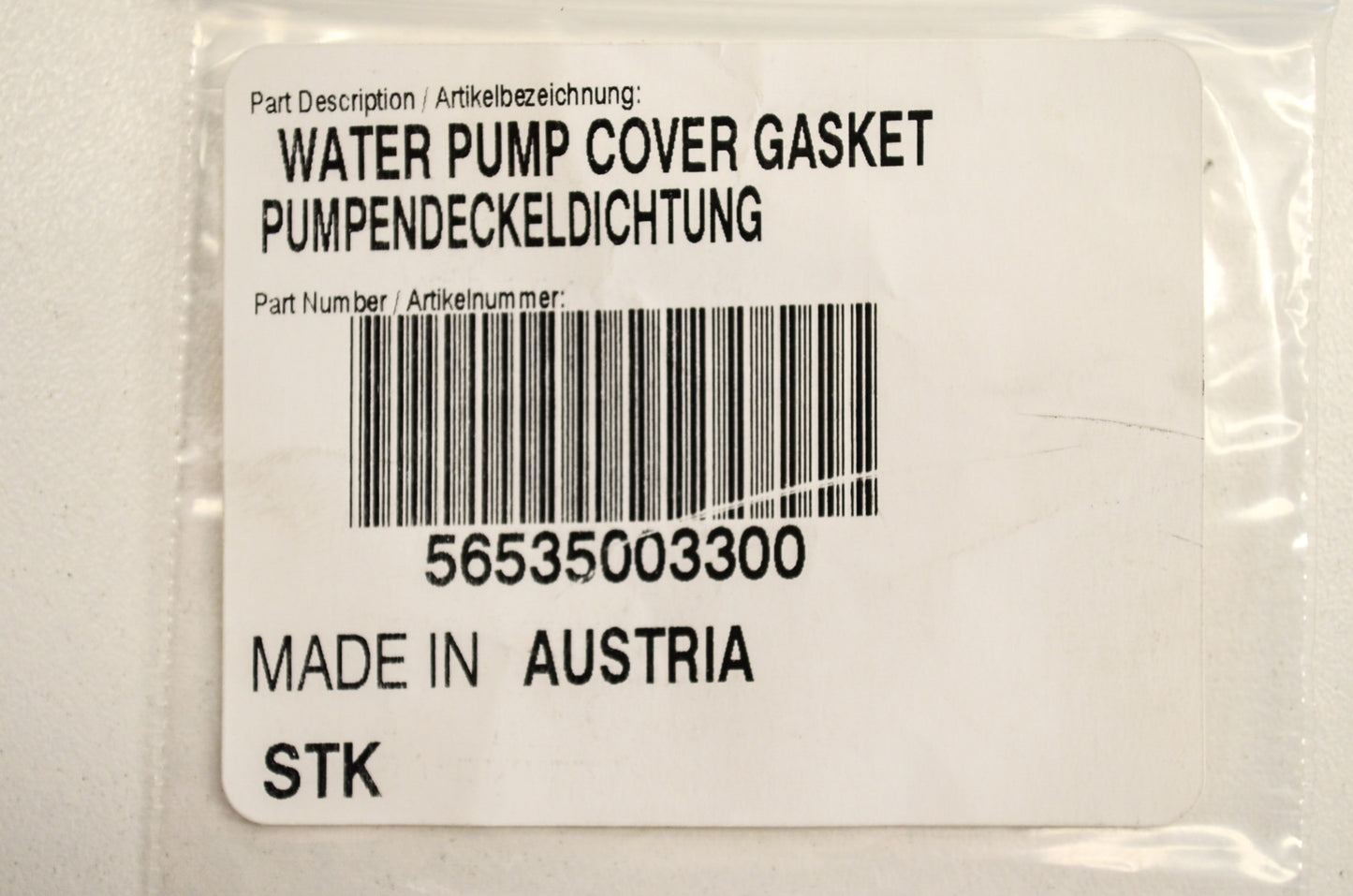 OEM KTM 56535003300 Water Pump Cover Gasket Qty 3 NOS