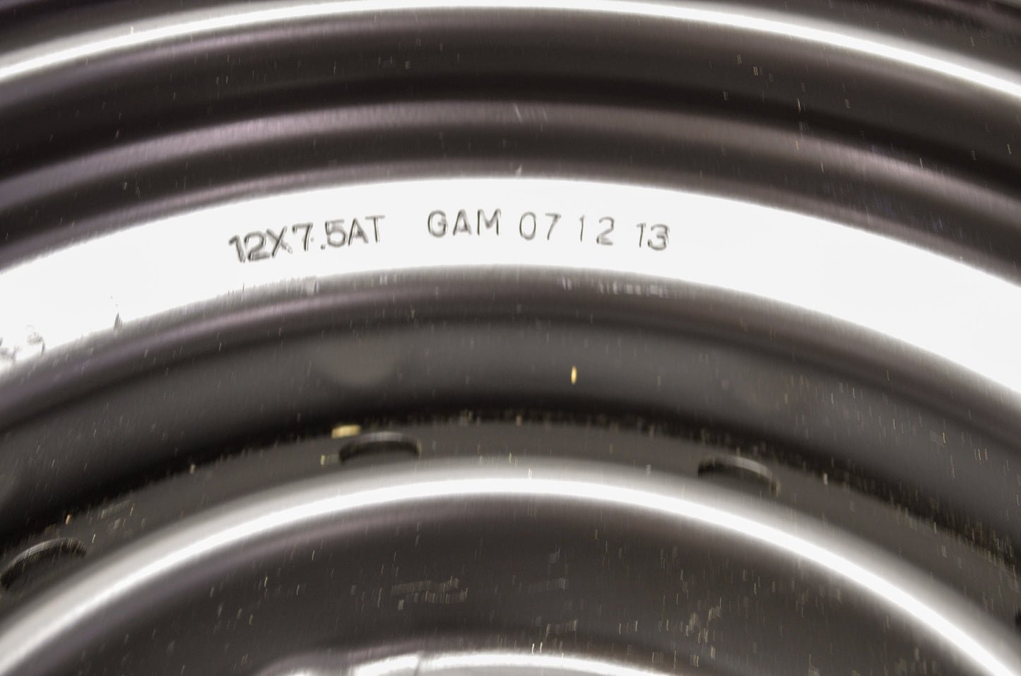 Viking Rear Black Wheel Rim 12x7.5 4x108 NOS