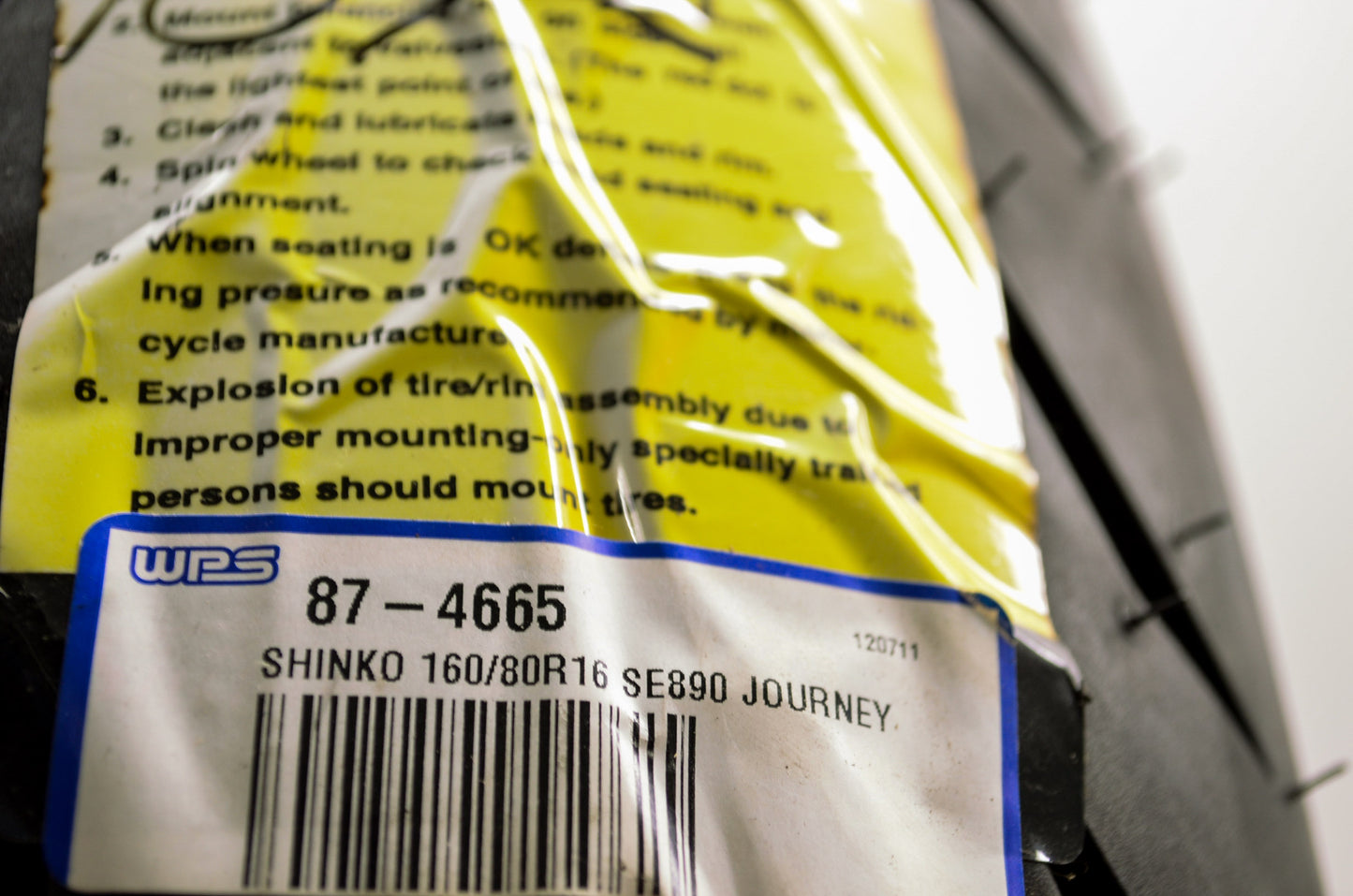 New Shinko SE-890 Journey Rear Tire 160/80R-16