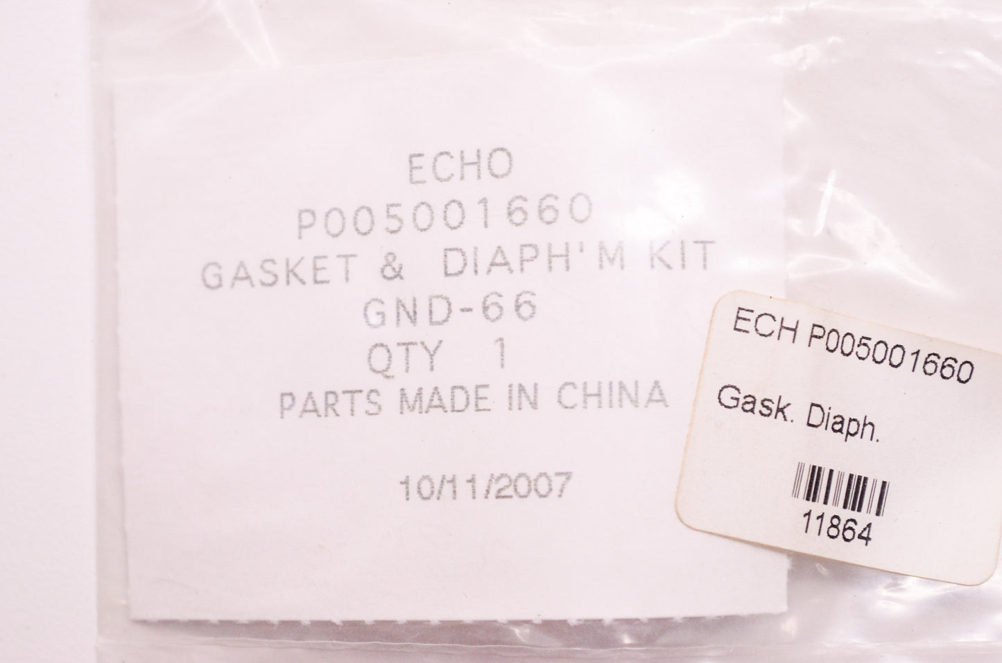 New OEM Echo Carburetor Diaphragm Gasket Kit NOS