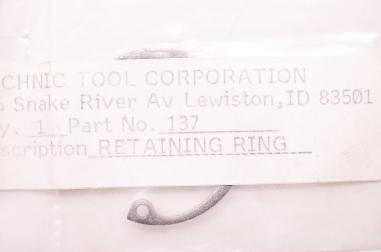 New Technic Tool Corporation Retaining Ring Power Pruner NOS