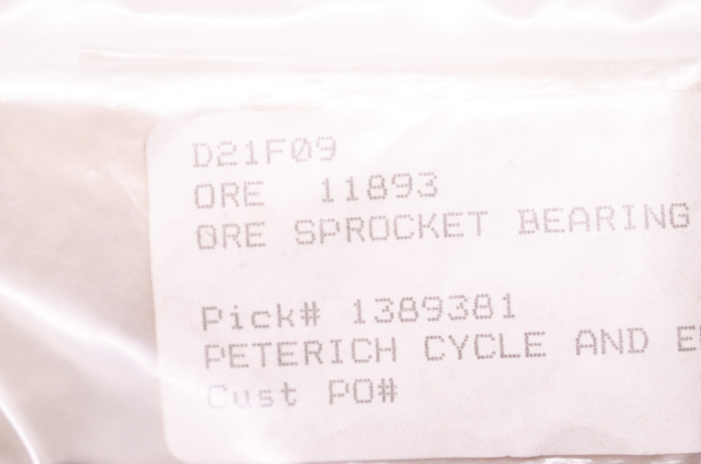 New Oregon Sprocket Bearing NOS