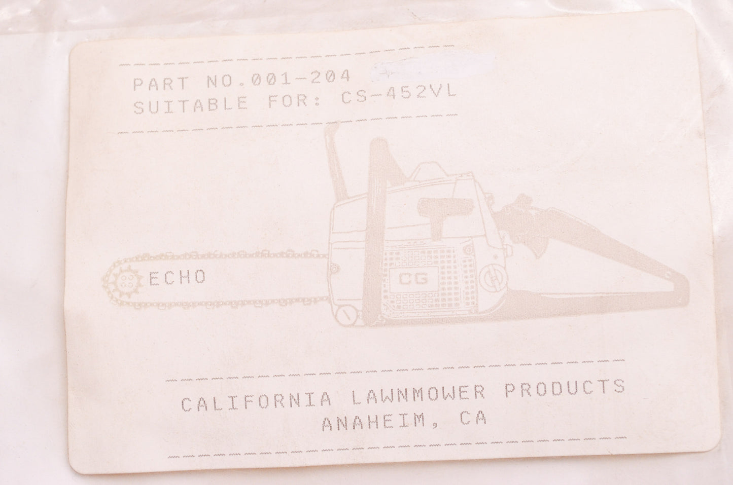 New California Lawnmower Products Gasket Kit Echo CS-452VL NOS
