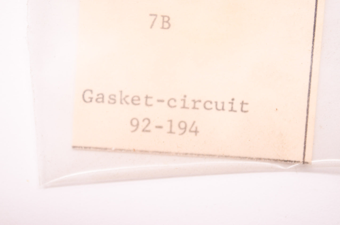 New Walbro Circuit Gasket 7B NOS