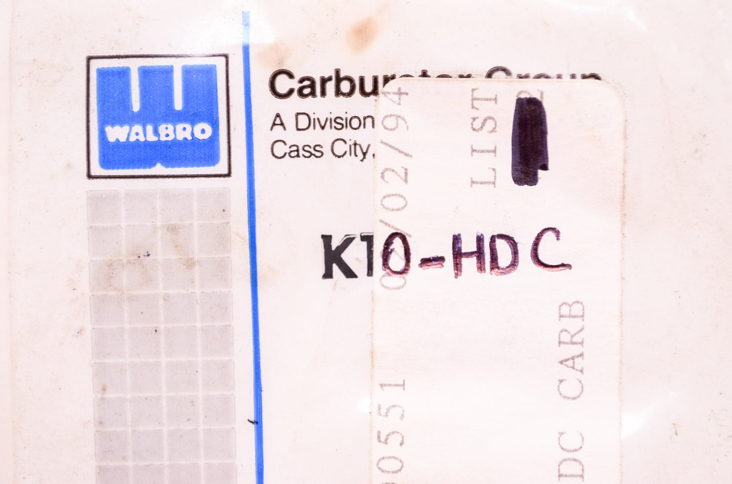 New Walbro Carburetor Gasket Diaphragm Kit NOS
