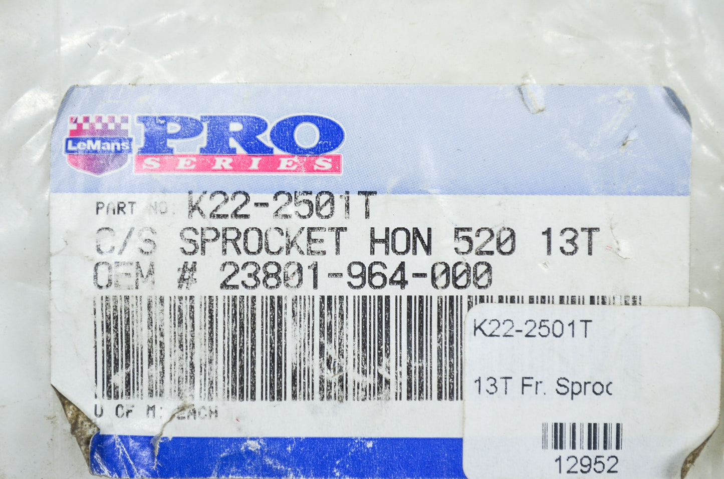 New LeMans Pro Series 13 Tooth Sprocket Honda 520 NOS