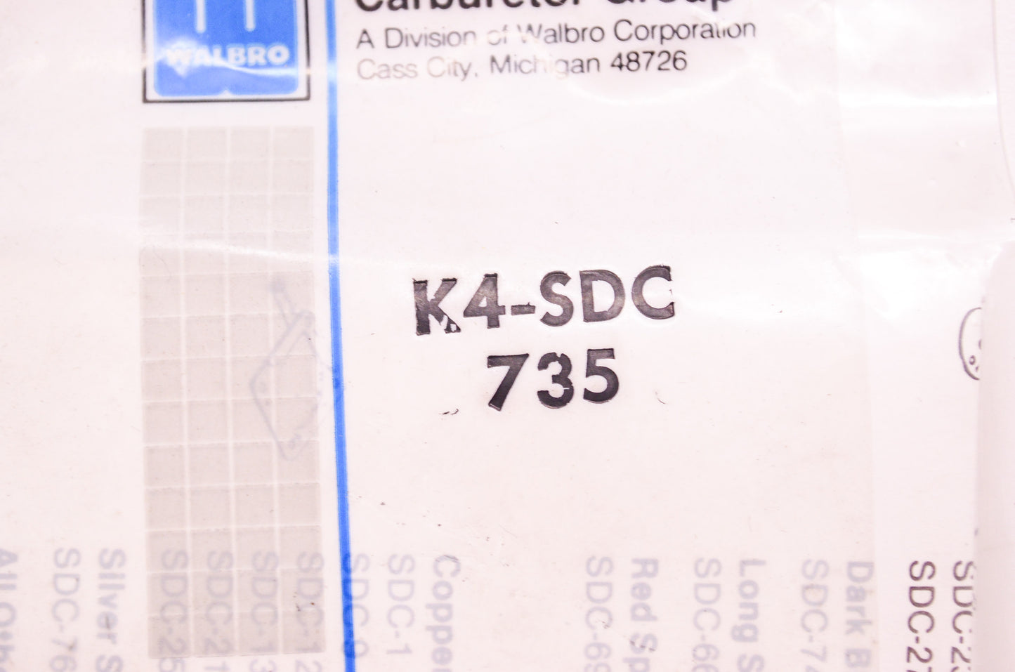 Carburetor Diaphragm Gasket Kit NOS