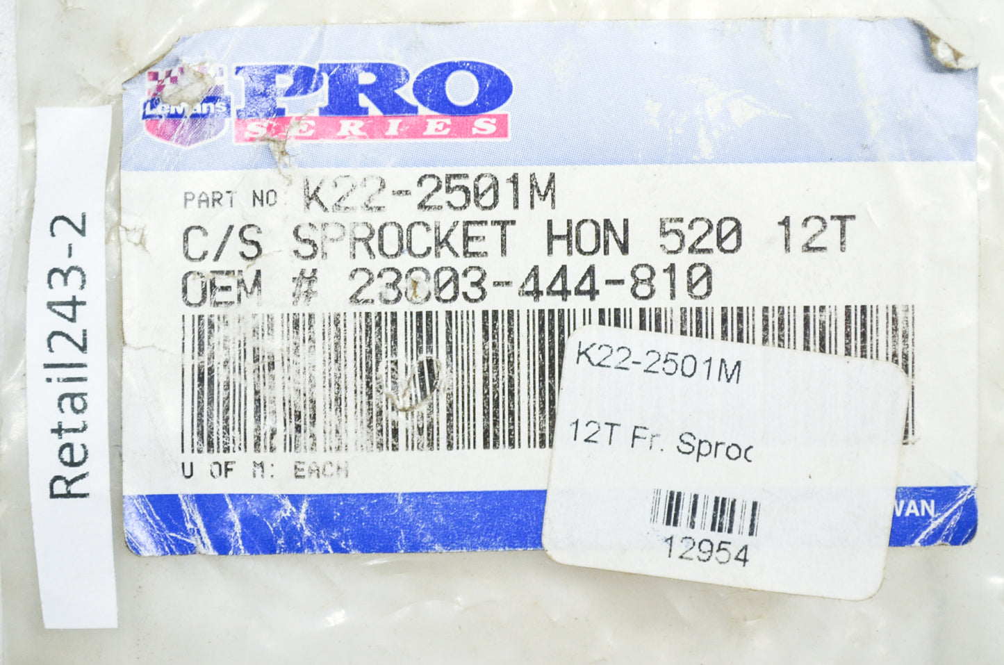 Pro Series 12 Tooth Sprocket Honda 520 NOS