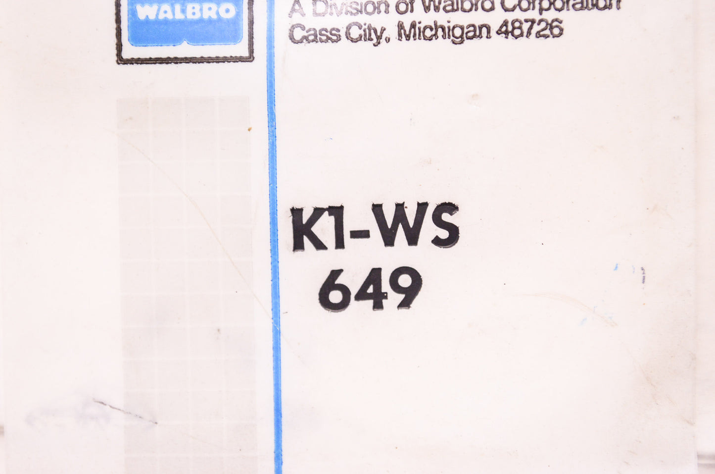 Walbro K1-WS 649 Carburetor Diaphragm Gasket Kit NOS