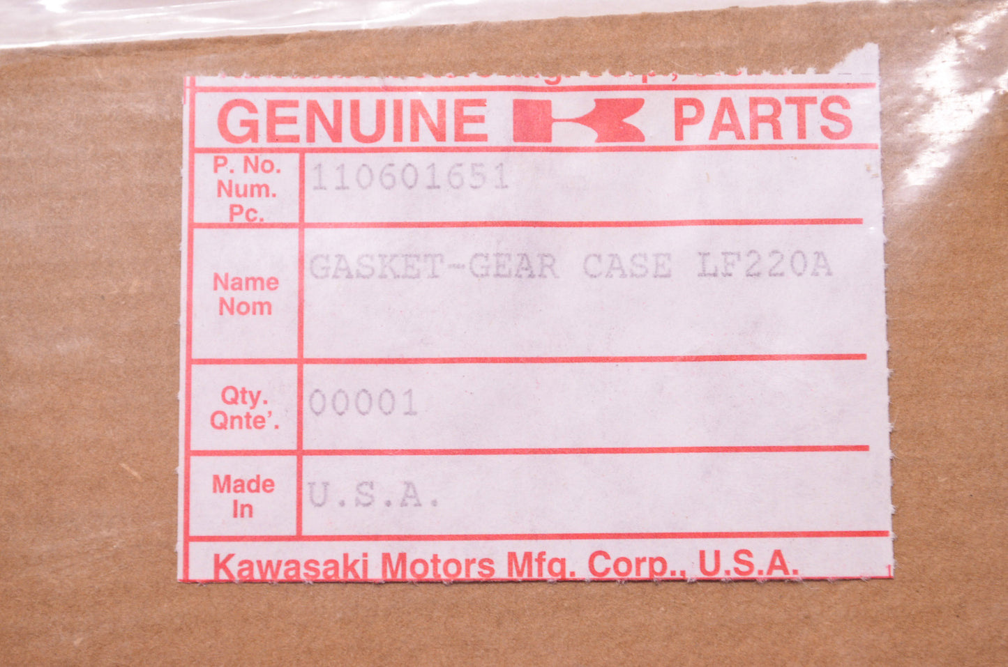 Gear Case Gasket NOS
