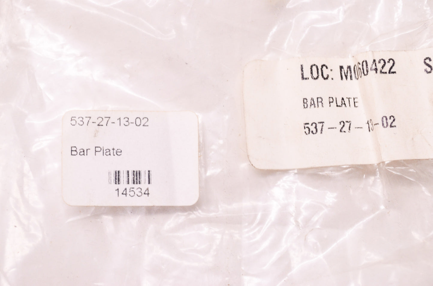 Bar Plate NOS
