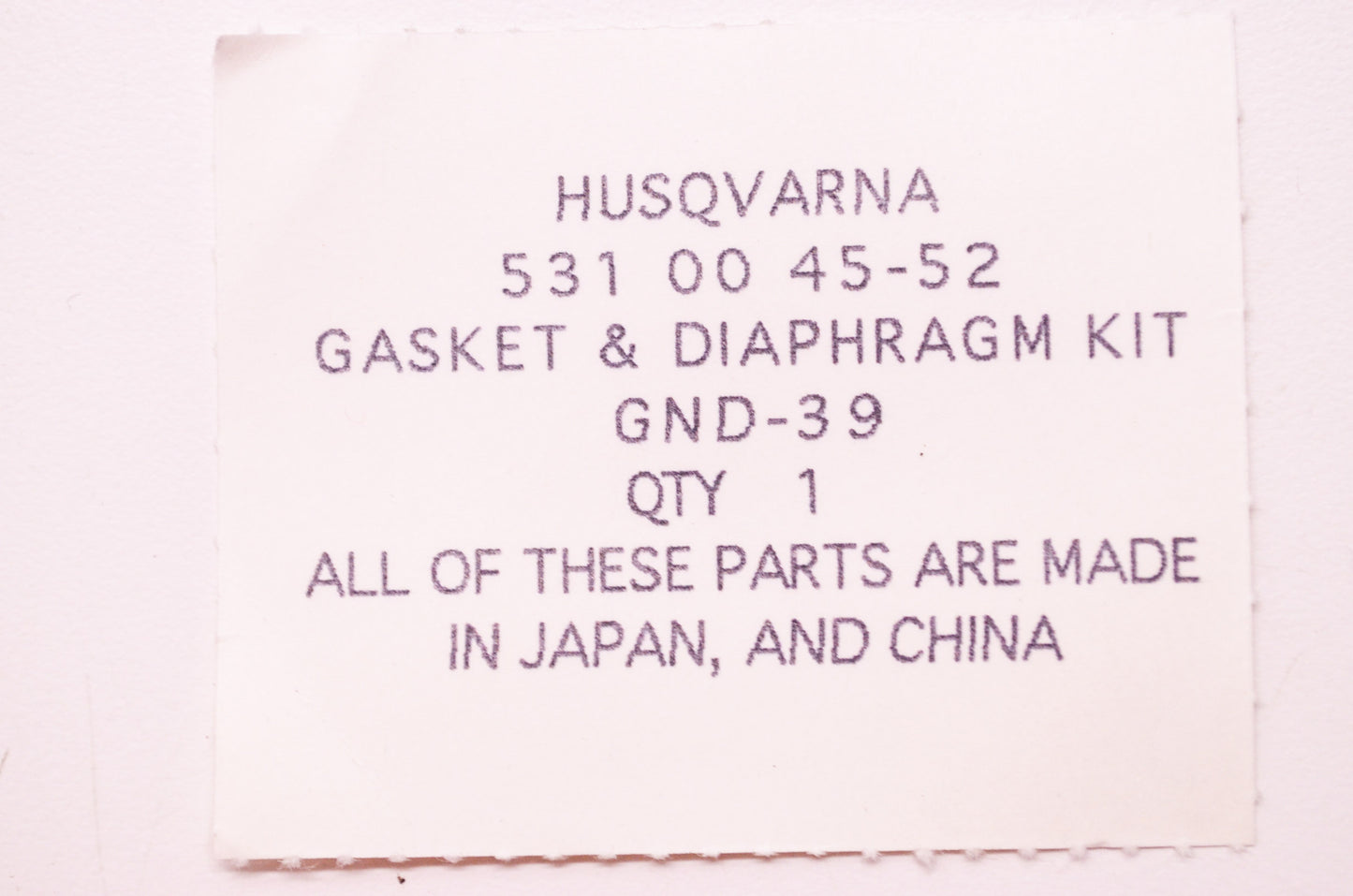 Carburetor Gasket Diaphragm Kit for Husqvarna NOS