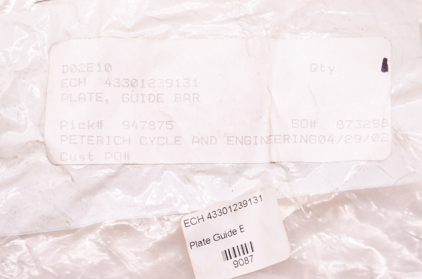 New OEM Echo Guide Bar Plate E