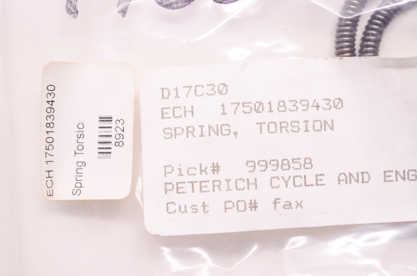 New OEM Echo Clutch Torsion Spring Qty 2