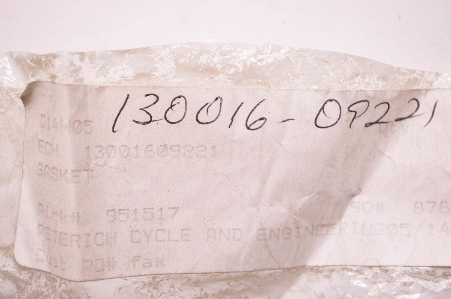 New OEM Echo Gasket