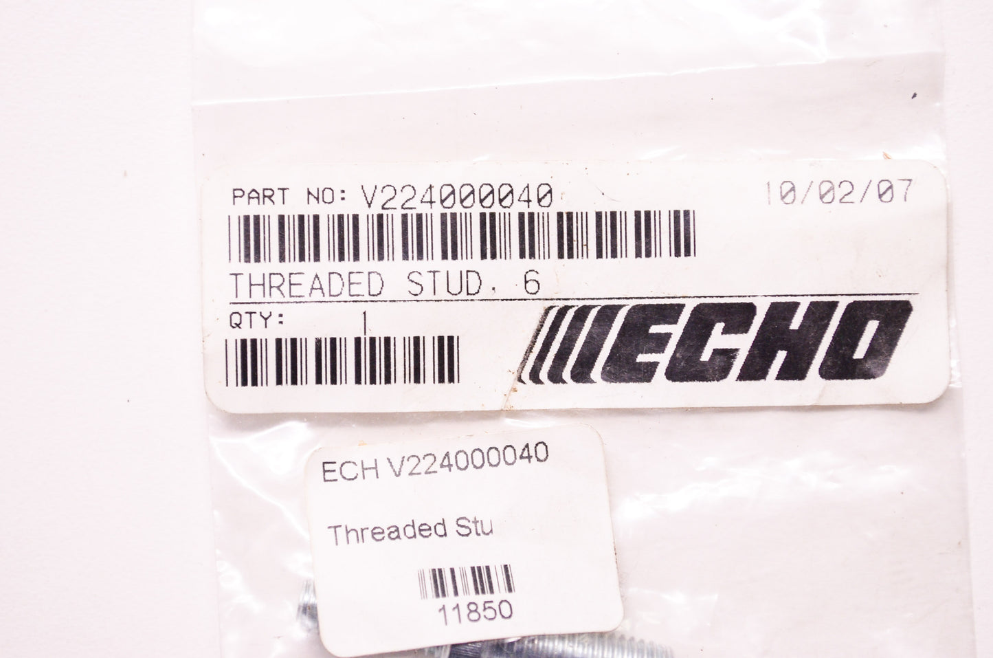 New OEM Echo Threaded Stud, 6 Qty 2
