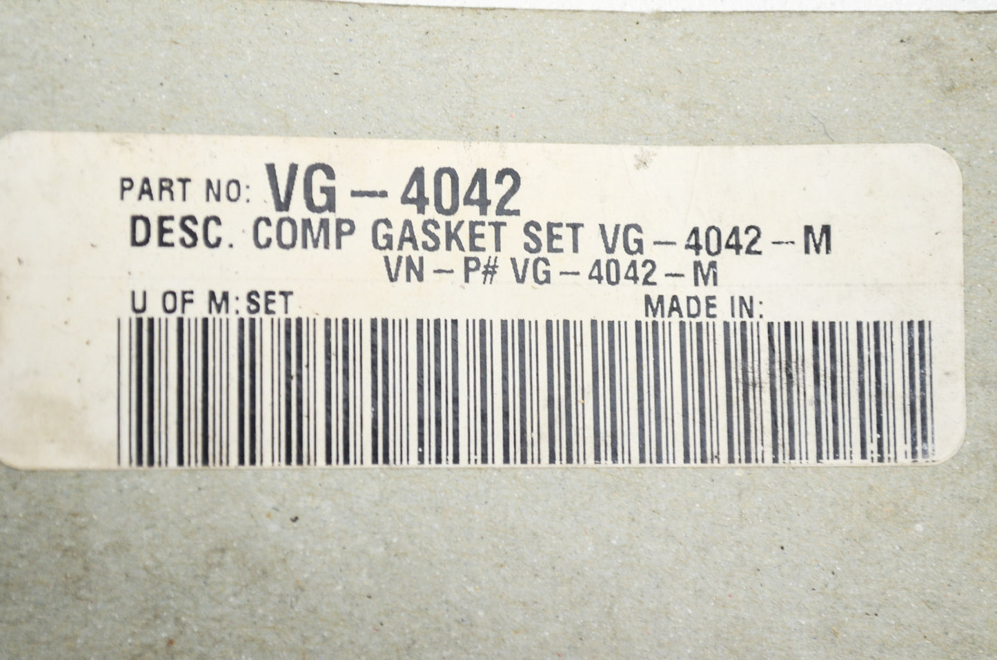 Complete Gasket Set NOS