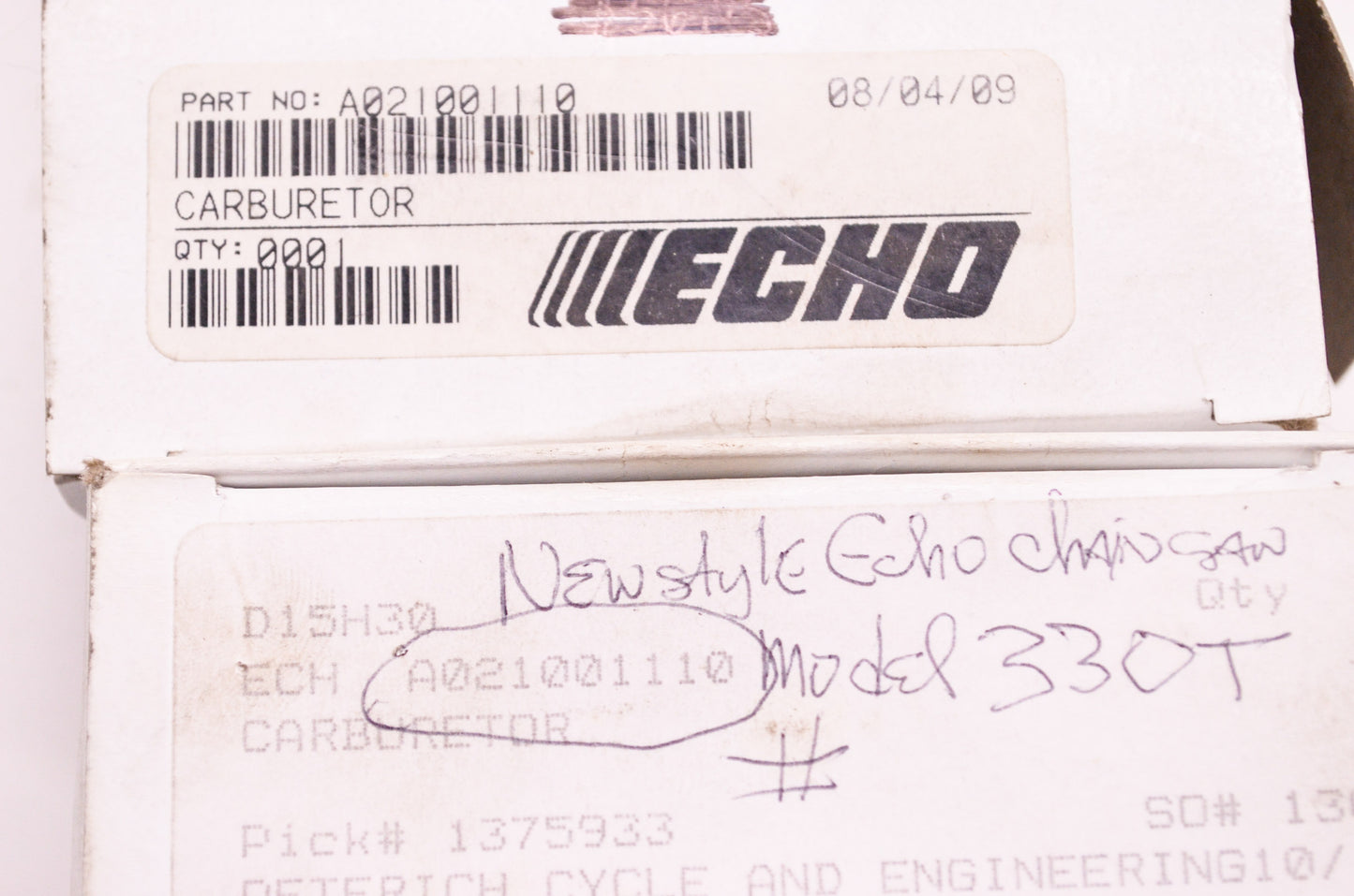 New OEM Echo Carburetor CS330T