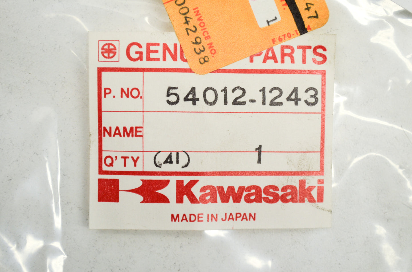 OEM Kawasaki 54012-1243 Throttle Cable NOS