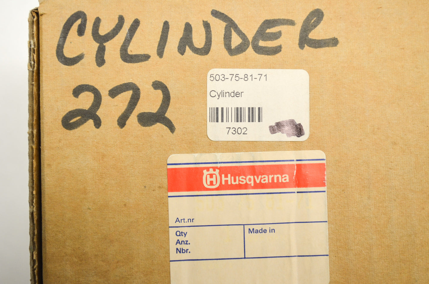 New OEM Husqvarna Cylinder Assembly 272 NOS