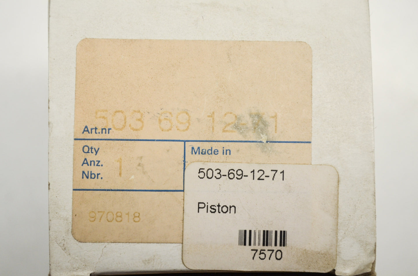 OEM Husqvarna 503691271, 503-69-12-71 Piston 371 NOS