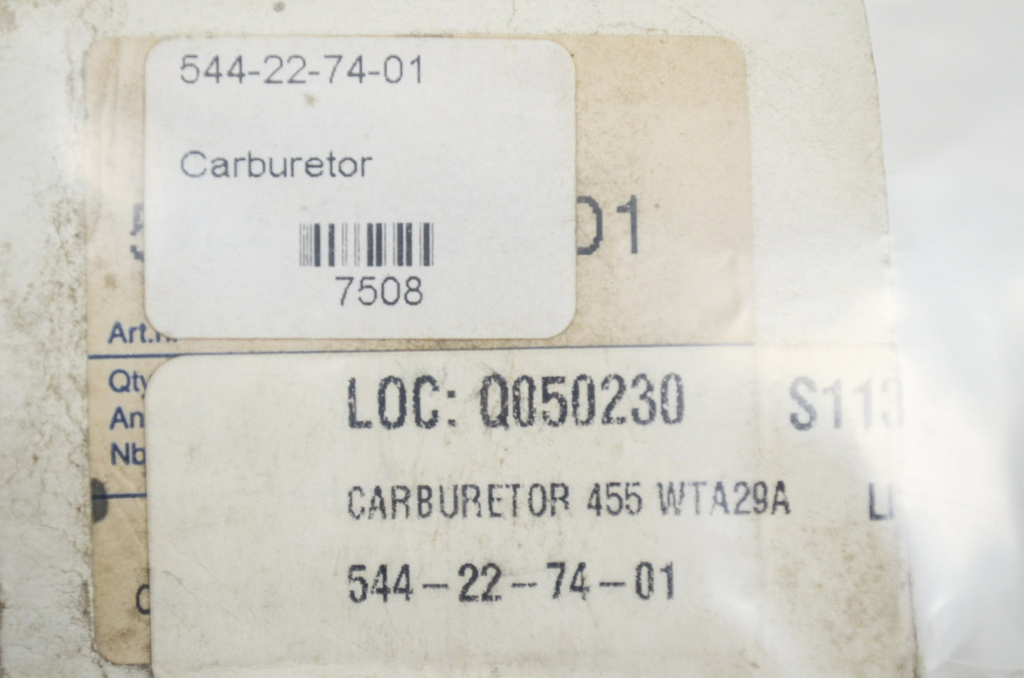 New OEM Husqvarna Carburetor 455 WTA29A NOS