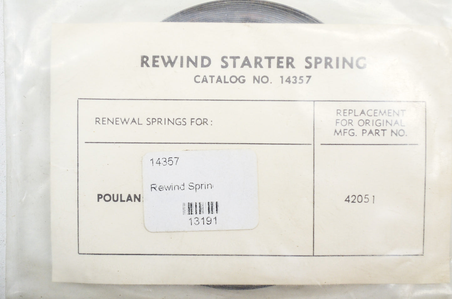 Rewind Spring Poulan 3400 NOS