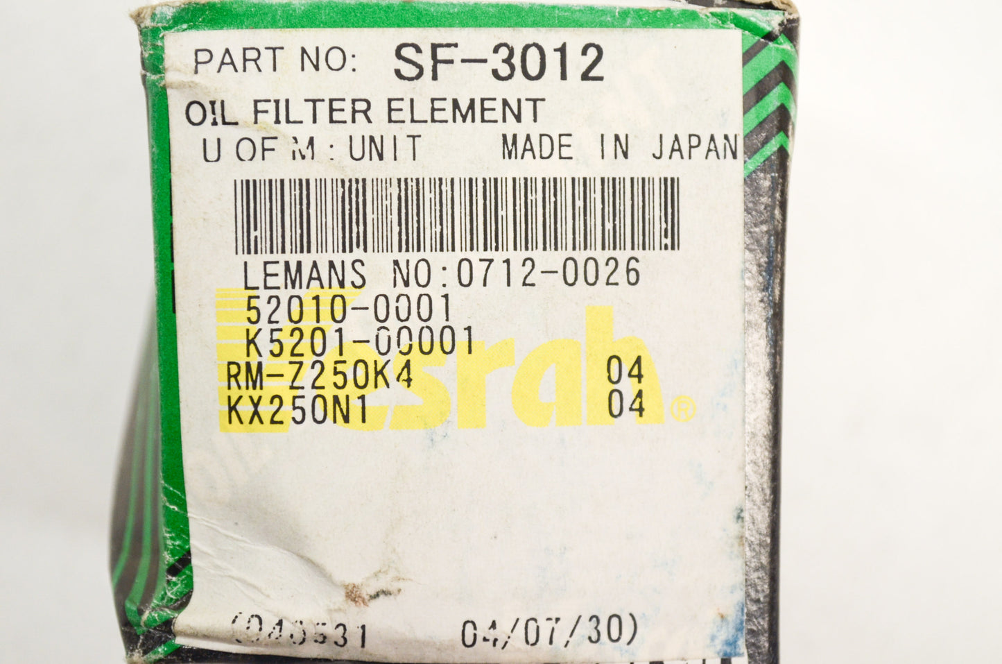 New Vesrah Oil Filter 04 RM-Z250 KX250 NOS
