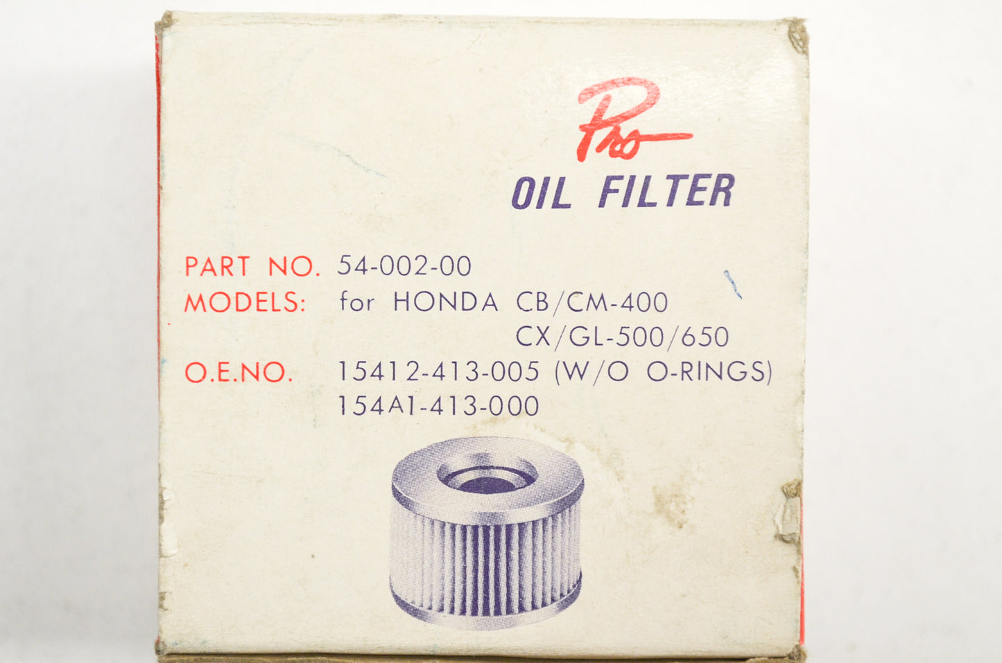 New Pro Oil Filter Honda CB CM 400 CX GL 500 650 NOS