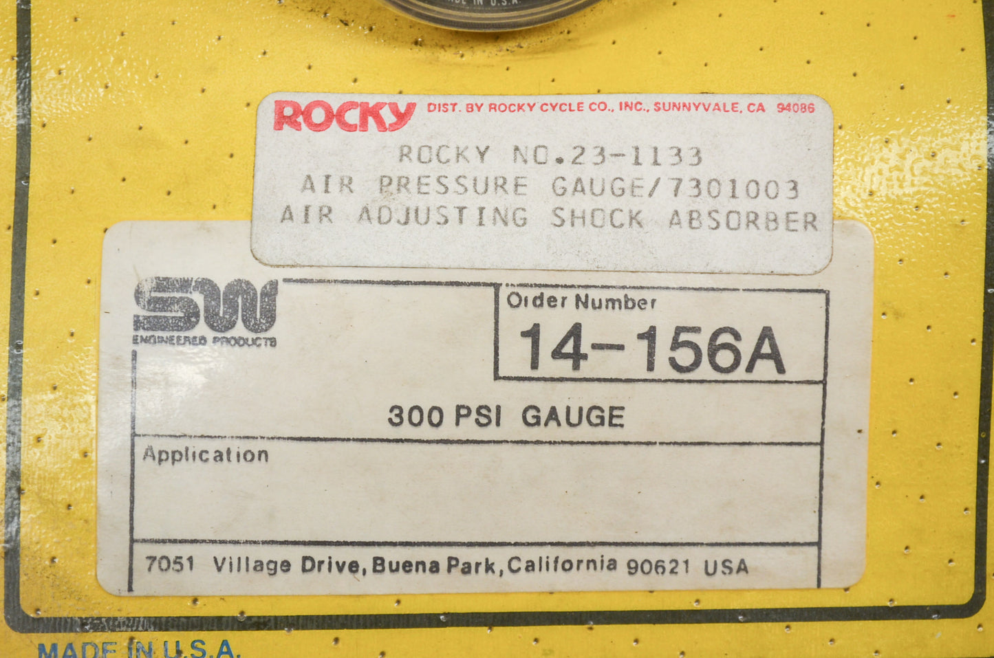 Air Pressure Gauge NOS