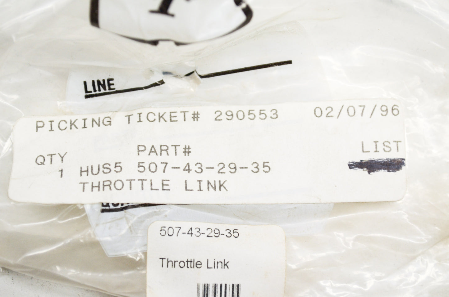 New OEM Husqvarna Throttle Link NOS