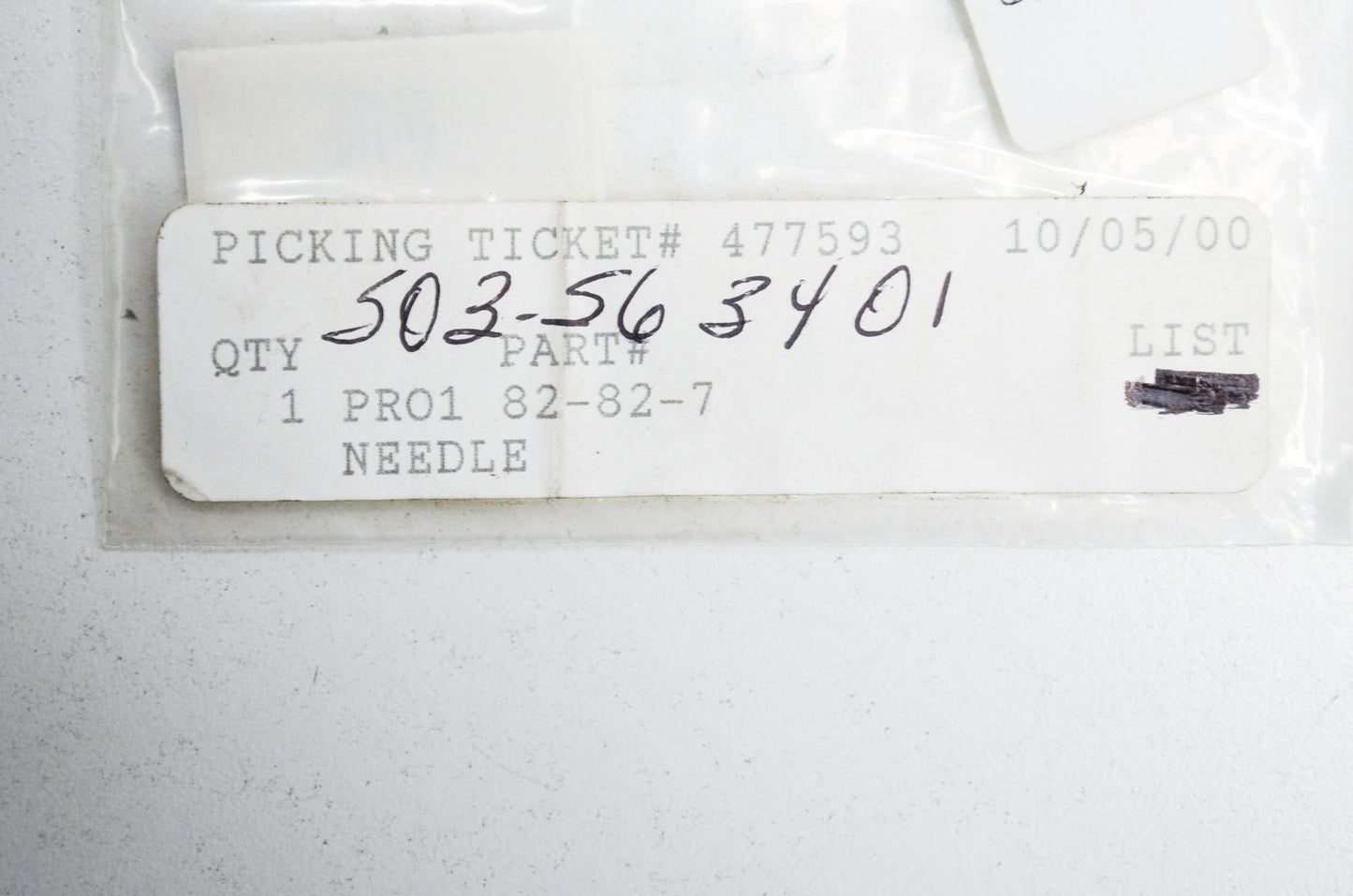 Needle Late 394 Qty 4 NOS