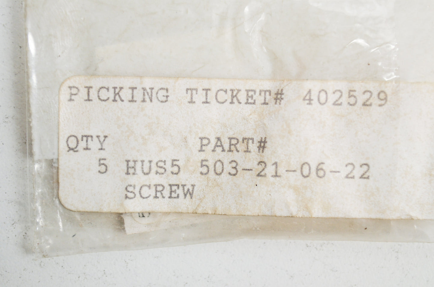 Screw 123 HD 225 232 235 268 272 323 325 326 356 61 Qty 3 NOS