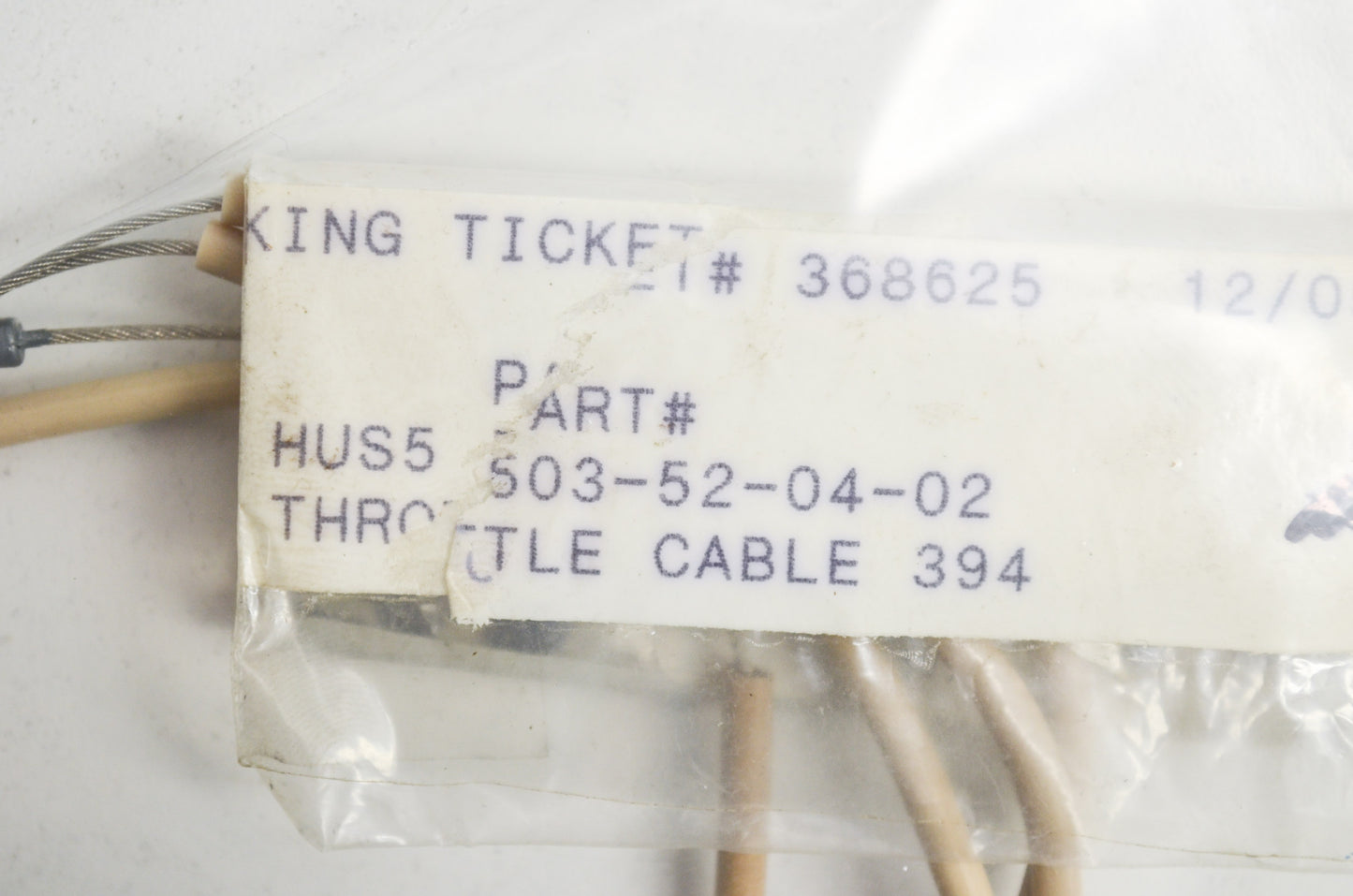 OEM Husqvarna 503520402, 503-52-04-02 Throttle Cable 394 NOS