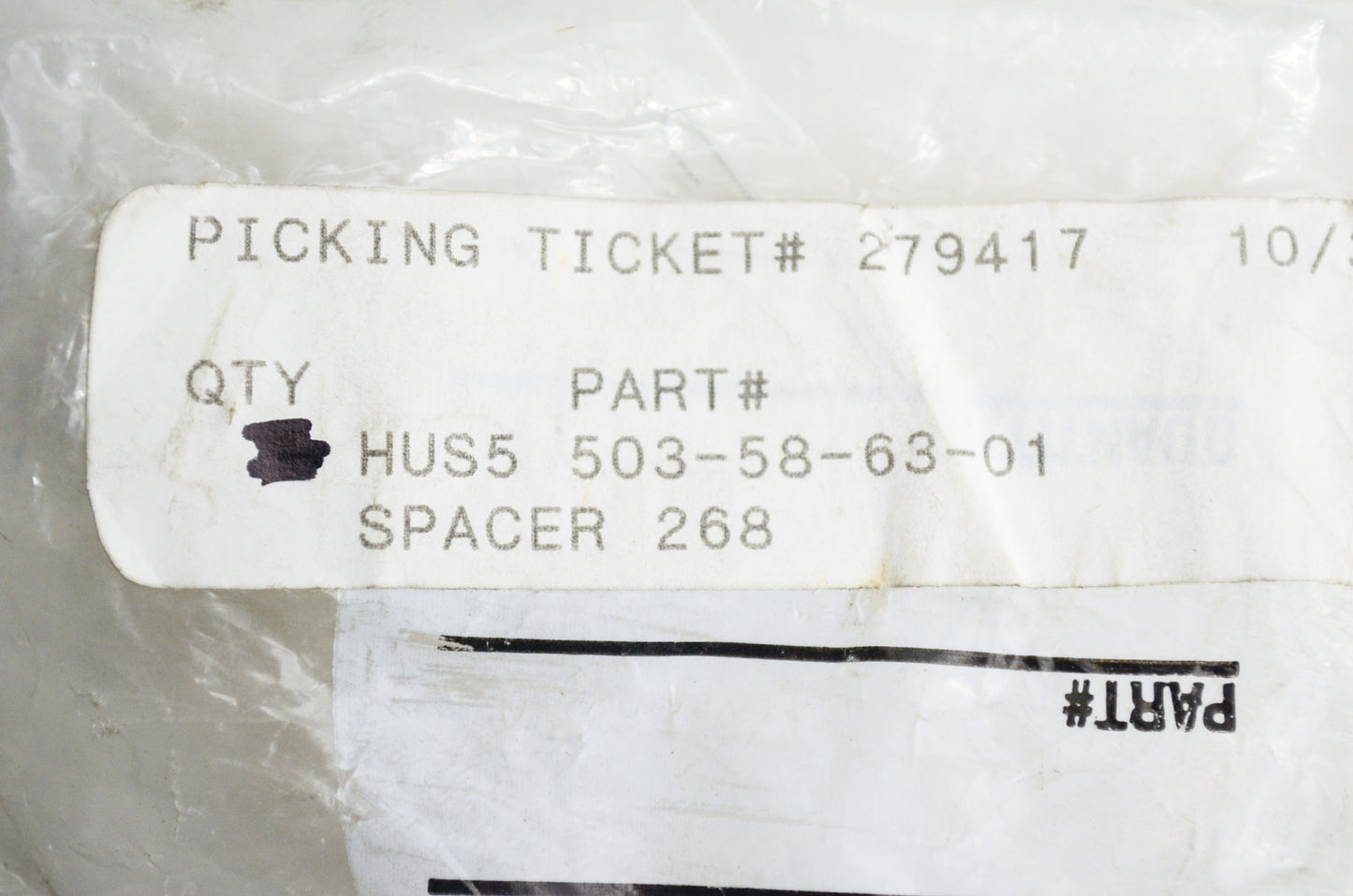 New OEM Husqvarna Spacer 268 272 NOS