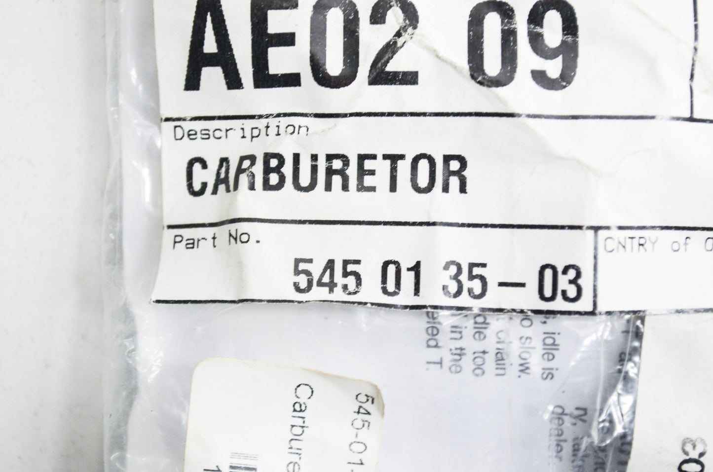 New OEM Husqvarna Carburetor NOS
