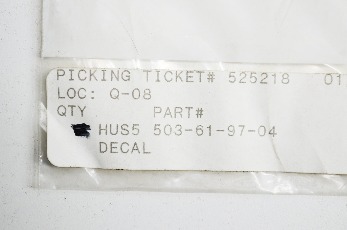New OEM Husqvarna 51 Air Injection Decal 55 NOS