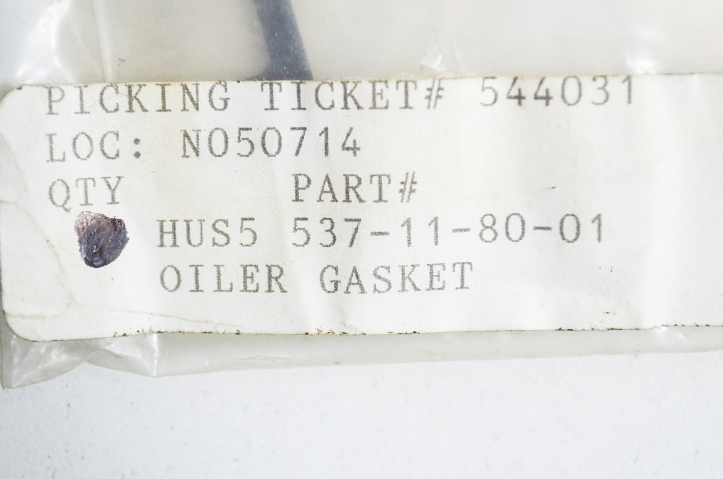 New OEM Husqvarna Oiler Gasket 323 P4 325 P5X 326 P4X NOS