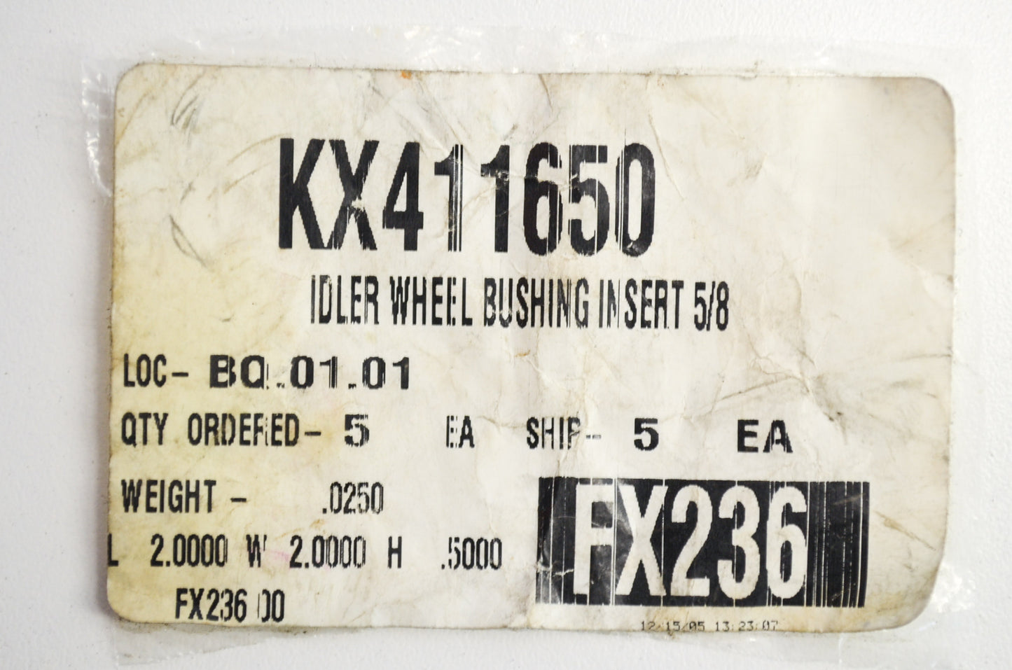 Idler Wheel Bearing Insert NOS