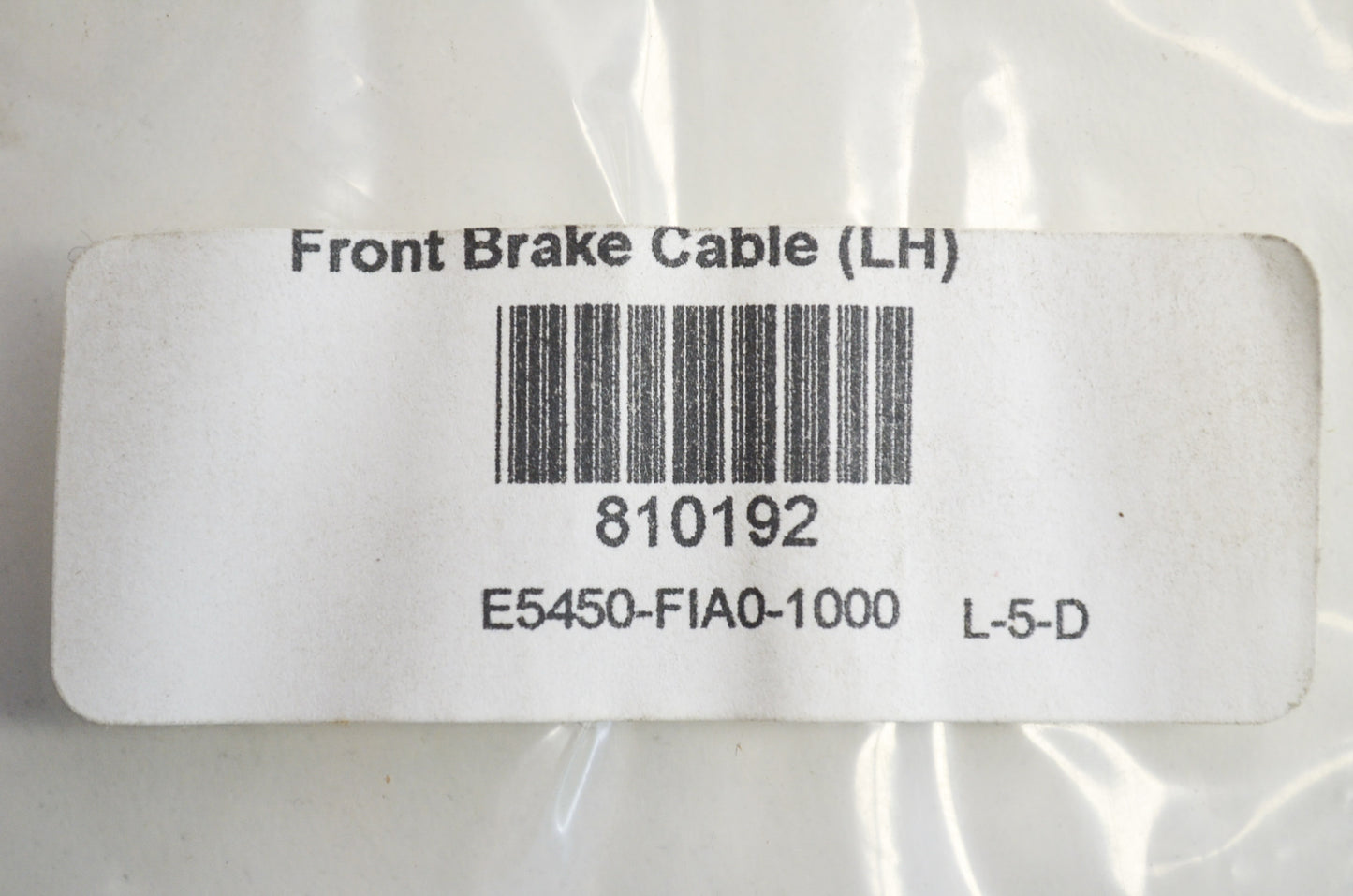 Front Left hand Brake Cable NOS