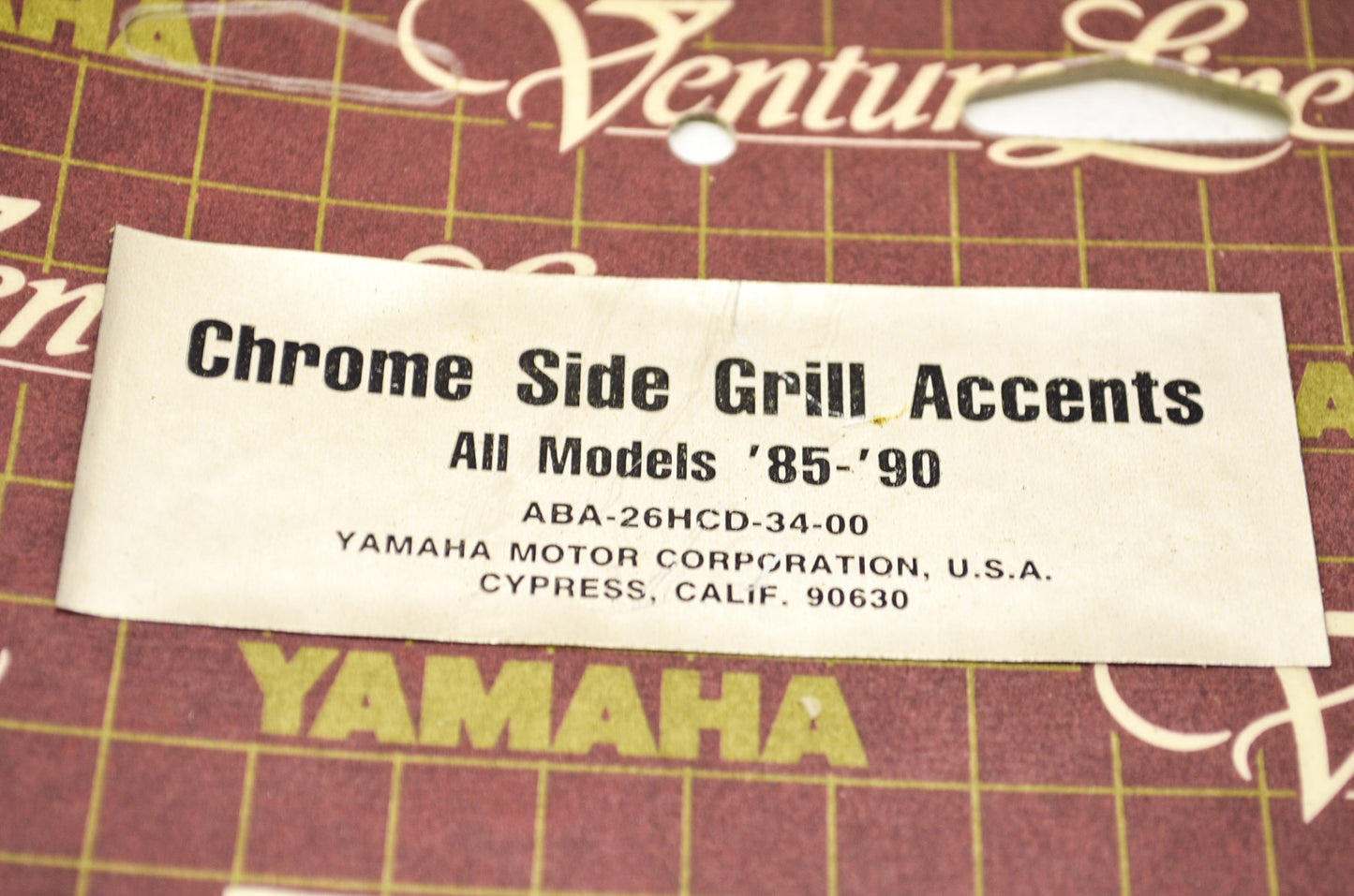 Venture Chrome Side Grill Accent NOS
