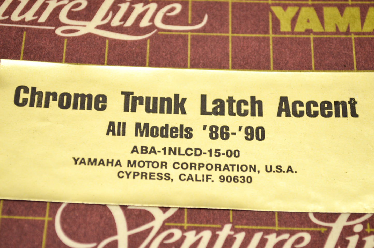 Venture Chrome Trunk Latch Accent NOS